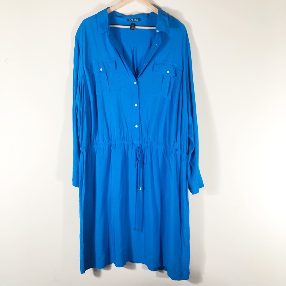 Ralph Lauren Blue Long Sleeve Dress